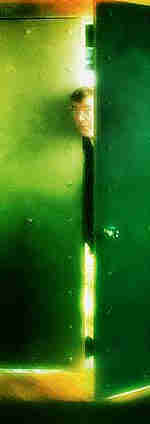 man opening a door and peeking inside
