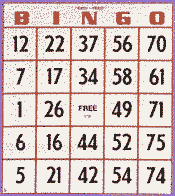 bingo card