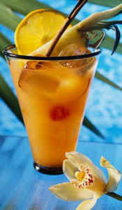 photo of fancy drink with fruit