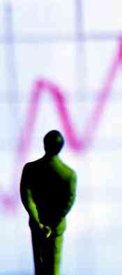 illustration of a man in front of a graph