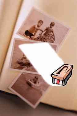 old photos with portion of one wiped out