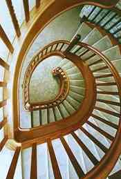 looking down through circular stairs at the University of Leipzig, Natural Art Museum