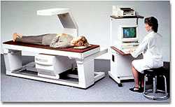 photo of a DEXA scan, from Hologic